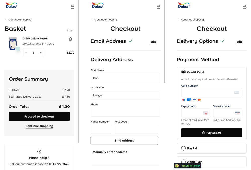 Een screenshot van het project