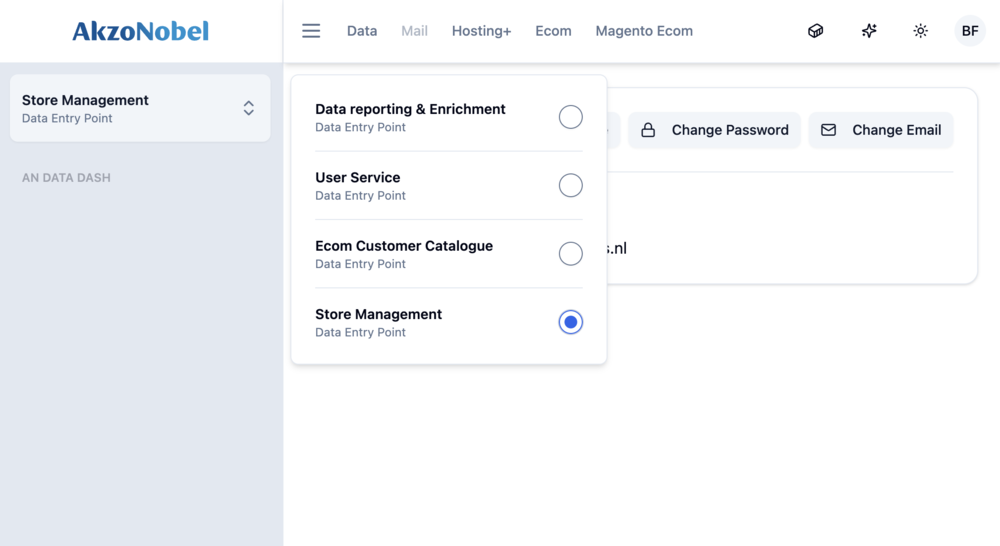 Een screenshot van het project